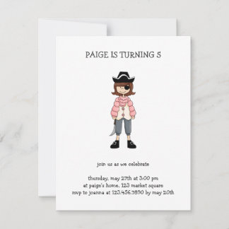 Pink Pirates ・ Pirate Girl #6 Einladung