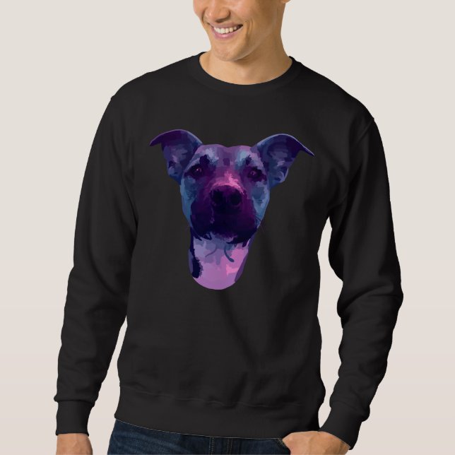 Pink Pitbull Puppy Sweatshirt (Vorderseite)