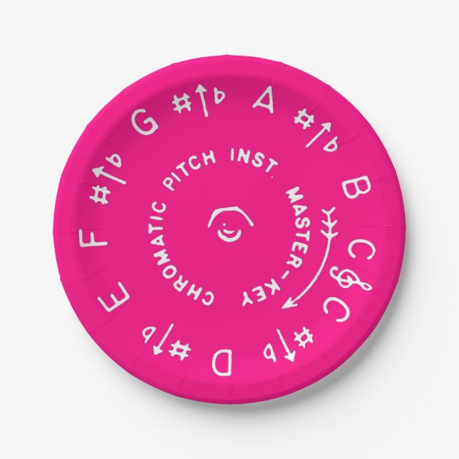 Pink Pitch Pipe Pappteller (Vorderseite)