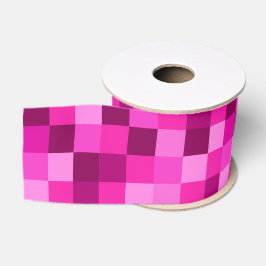 Pink Pixels Ribbon, Modern Pixels Pink Ribbon Ripsband
