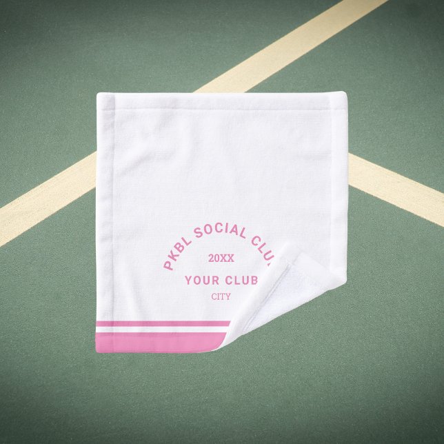 Pink PKBL Social Club Wappen Pickleball Face Waschlappen (Von Creator hochgeladen)