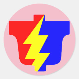 Pink PLA Round Aufkleber für den Tschad