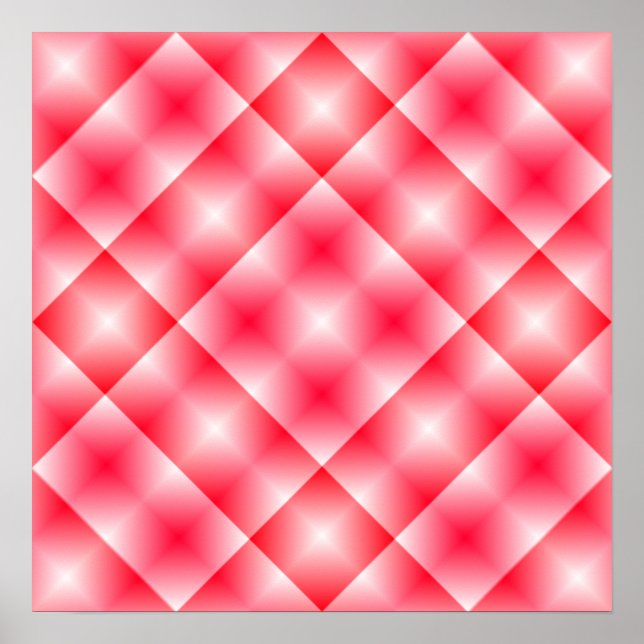 Pink Plaid Background Poster (Vorne)