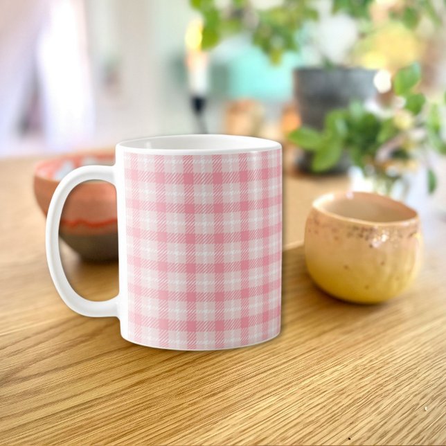 Pink Plaid Mug Kaffeetasse (Von Creator hochgeladen)