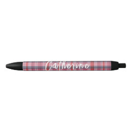 Pink Plaid Personalized Pen | One Owl Artist Kugelschreiber