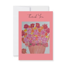 Pink Planter Merci note