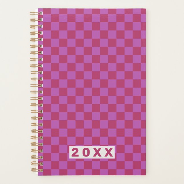 Pink Plum Checkerboard Planer (Vorderseite)