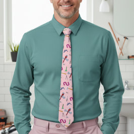 Pink Plumbing Professionelle Klempner Vater Krawat Krawatte