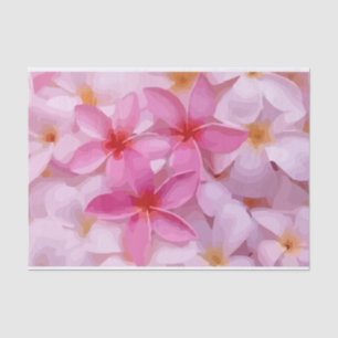 Pink Plumeria Blume Pattern Seidenpapier