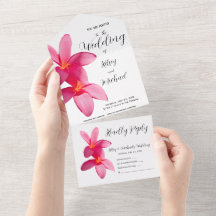 Pink Plumeria Blume, tropische Hochzeiten, Blumenz