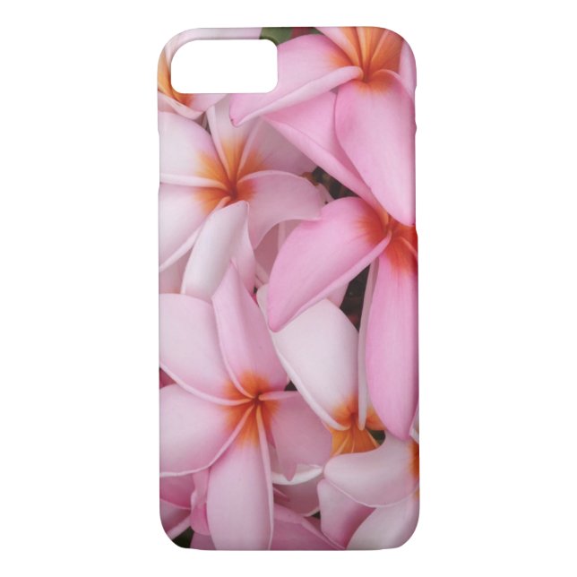 Pink Plumeria Hawaii Print Case-Mate iPhone Hülle (Rückseite)
