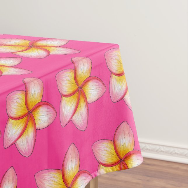 Pink Plumeria Hawaiian Blume Luau Birthday Party Tischdecke (Beispiel)