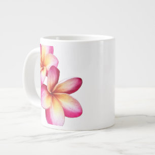 Pink Plumeria Jumbo-Tasse