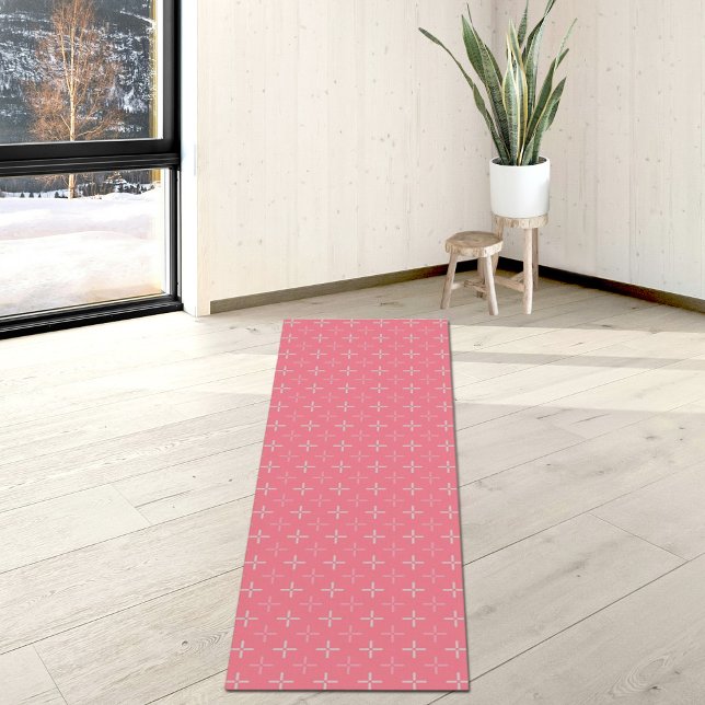 Pink Plus Pattern Yoga Mat Yogamatte (Von Creator hochgeladen)