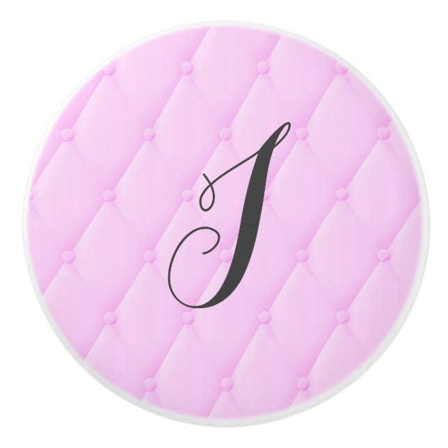 Pink Plush Glam Girls Personalisiert Schlafzimmer  Keramikknauf (Vorderseite)