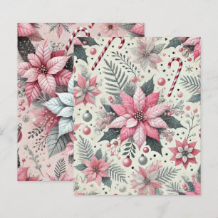 Pink Poinsettia & Candy Canes Scrapbook