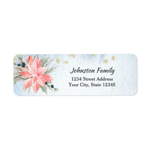 Pink Poinsettia mit Holly und Pine (Vorne)