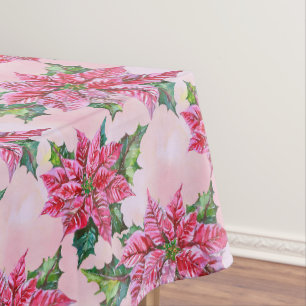 Pink Poinsettia Tischdecke