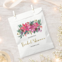 Pink Poinsettia Weihnachts-Brautparty