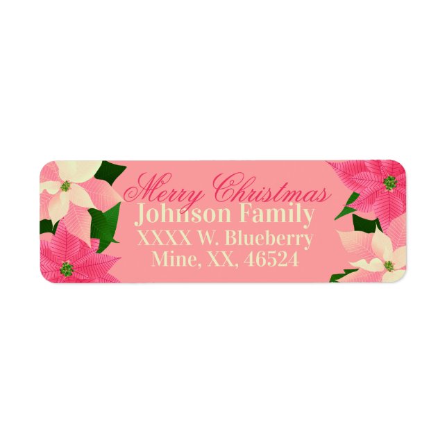 Pink Poinsettia Weihnachtsgeschenk (Vorne)