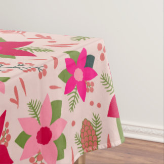 Pink Poinsettias Tischdecke