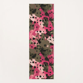 Pink Polcamo Polka Dot und Camouflage Hybrid Yogamatte