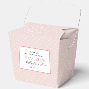 Pink Polka Dot Baby Brunch Gefallen Box Geschenkschachtel