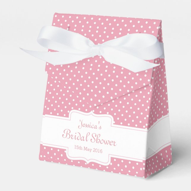 Pink Polka Dot - Brautparty Geschenkschachtel (Vorderseite)