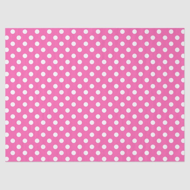Pink Polka Dot Breast Cancer Awareness Pattern Seidenpapier (Vorderseite)