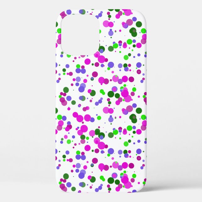 Pink Polka Dot Confetti Case-Mate iPhone Hülle (Rückseite)