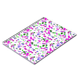 Pink Polka Dot Confetti Notizblock