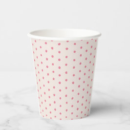 Pink Polka Dot Cups Pappbecher