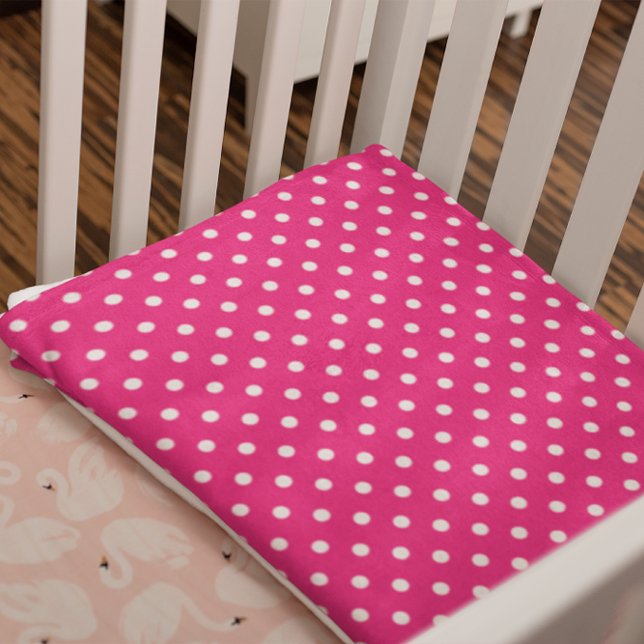 Pink Polka Dot Fleecedecke (Von Creator hochgeladen)