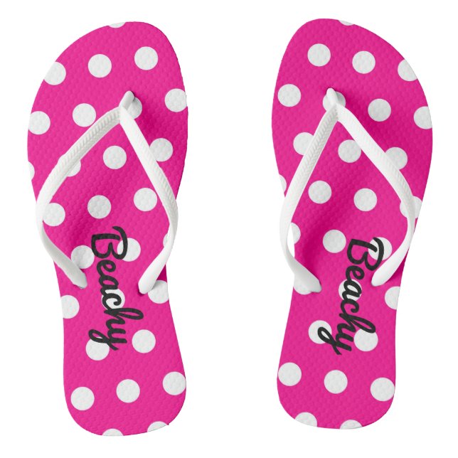 Pink-Polka-Dot-Flip-Flops Flip Flops (Fußbett)