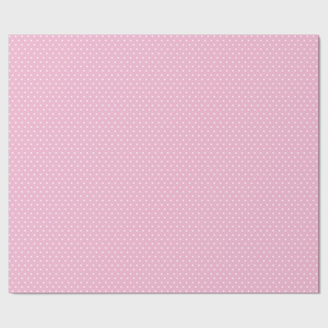 Pink Polka Dot Geschenkpapier (Saum)