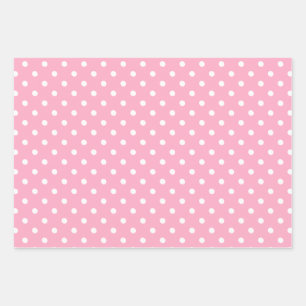 Pink Polka Dot Geschenkpapier Set