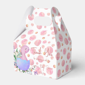 Pink polka dot hatching baby dinosaurier personali geschenkschachtel