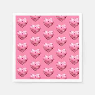 Pink Polka Dot Heart Baby Girl Baby Dusche Serviette