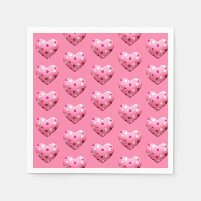 Pink Polka Dot Heart Baby Girl Baby Dusche Serviette (Vorderseite)