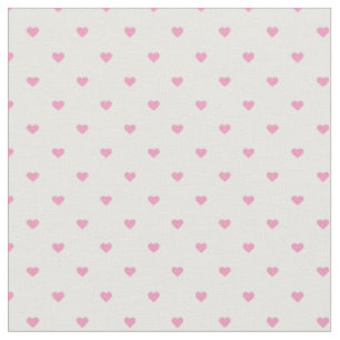 Pink Polka Dot Hearts Stoff