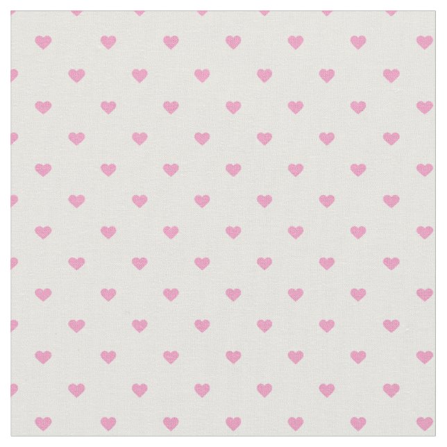 Pink Polka Dot Hearts Stoff (Nahaufnahme)