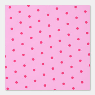 Pink Polka Dot Hexagon Design Tapete