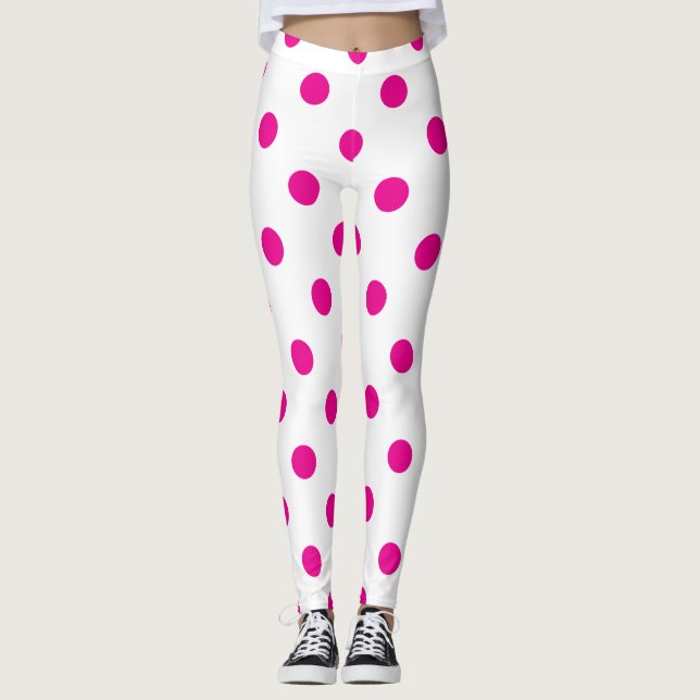 Pink Polka Dot Leggings (Vorderseite)