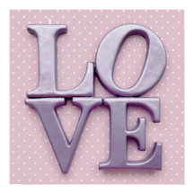 Pink Polka Dot LIEBE Poster