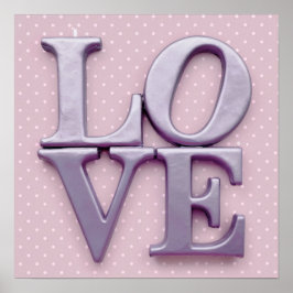 Pink Polka Dot LIEBE Poster