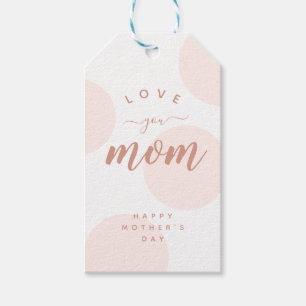 Pink Polka Dot Liebe Sie Mama Einfaches Geschenk T Geschenkanhänger