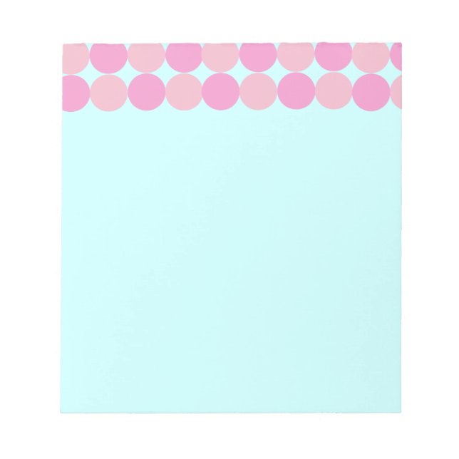 Pink Polka Dot Note Pad Notizblock (Vorderseite)