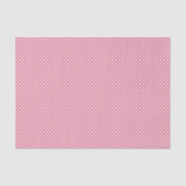 Pink Polka Dot Pattern Seidenpapier (Vorderseite)