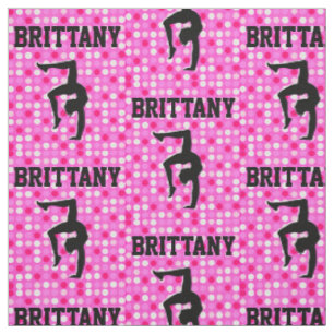 PINK POLKA DOT PERSONNALISÉ TISSU GYMNASTIQUE