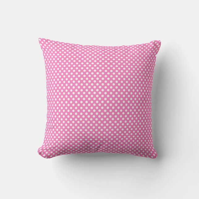 Pink Polka Dot Pillow Kissen (Vorderseite)